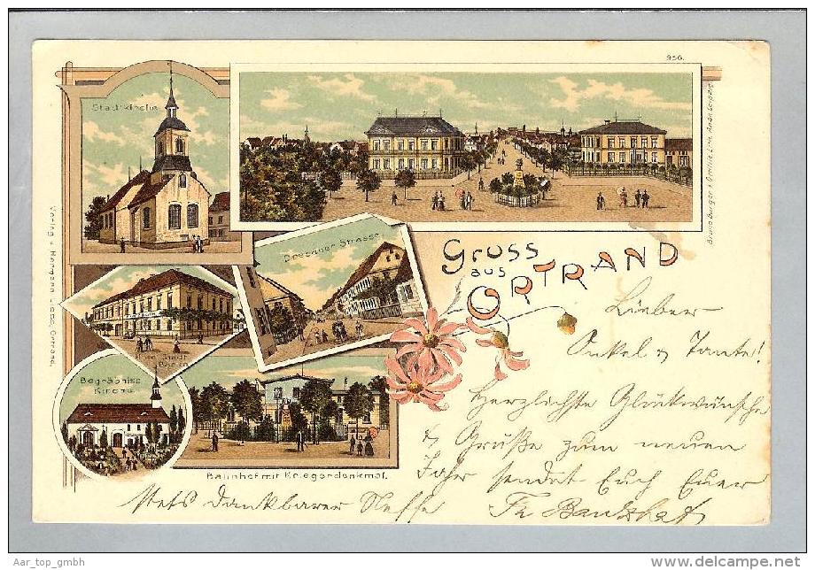 AK DE BR Ortrand 1902-01-01 Litho B.Bürger&O. # 956 - Ortrand