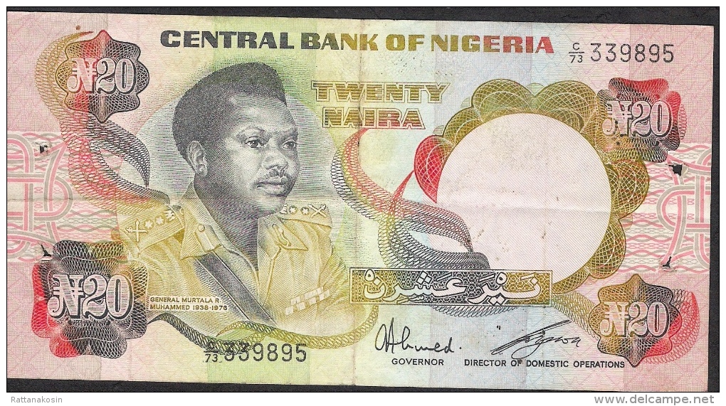 NIGERIA  P18e  20  NAIRA   1977  AVF - Nigeria