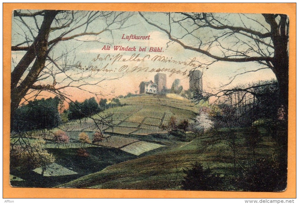 Alt Windeck Bei Buhl 1908 Postcard - Bühl