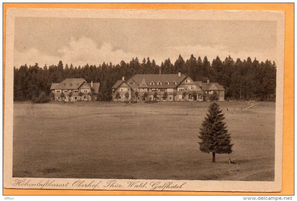 Oberhof Thur Wald Golfhotel 1922 Infla Postcard Mailed - Oberhof