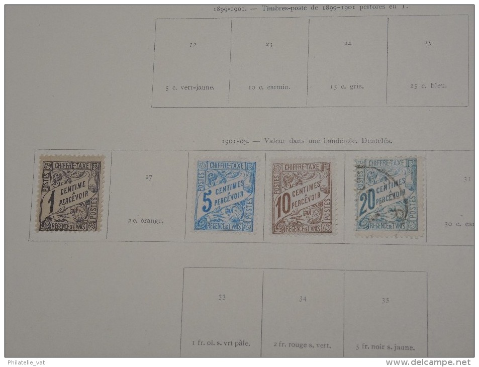 FRANCE - TUNISIE - Collection sur feuilles oblitérées - A voir absolument - Trés propre - Lot n° 9665