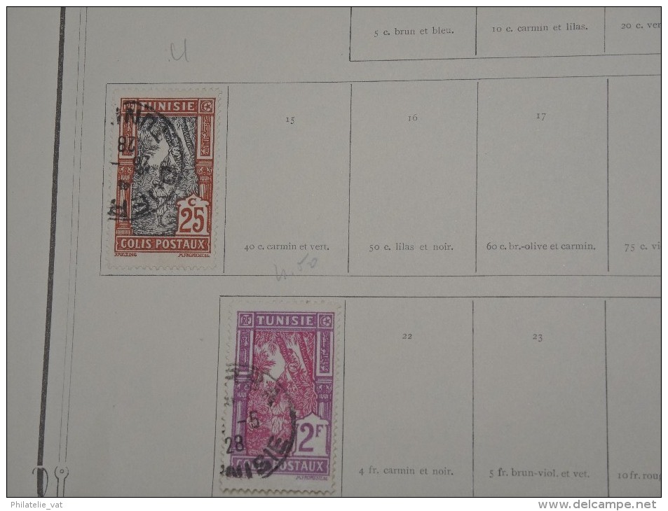 FRANCE - TUNISIE - Collection sur feuilles oblitérées - A voir absolument - Trés propre - Lot n° 9665