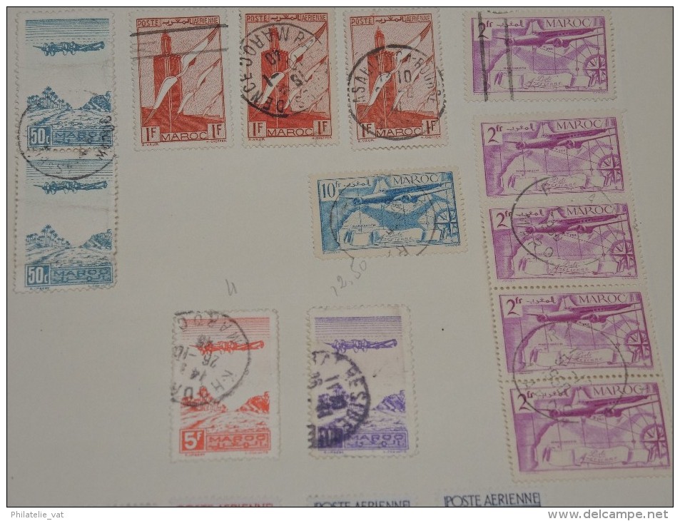 FRANCE - MAROC - Collection sur feuilles oblitérées - A voir absolument - Trés propre - Lot n° 9666