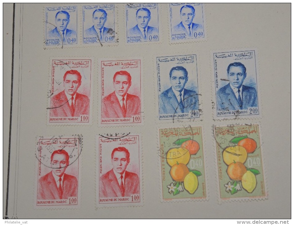 FRANCE - MAROC - Collection sur feuilles oblitérées - A voir absolument - Trés propre - Lot n° 9666