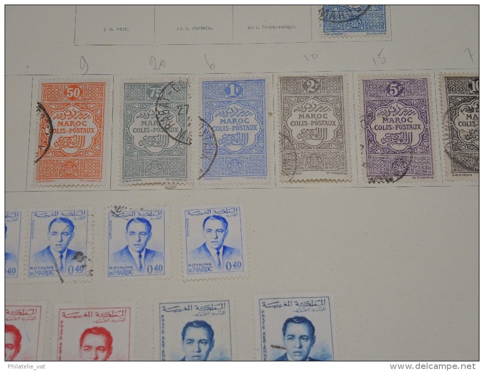 FRANCE - MAROC - Collection sur feuilles oblitérées - A voir absolument - Trés propre - Lot n° 9666