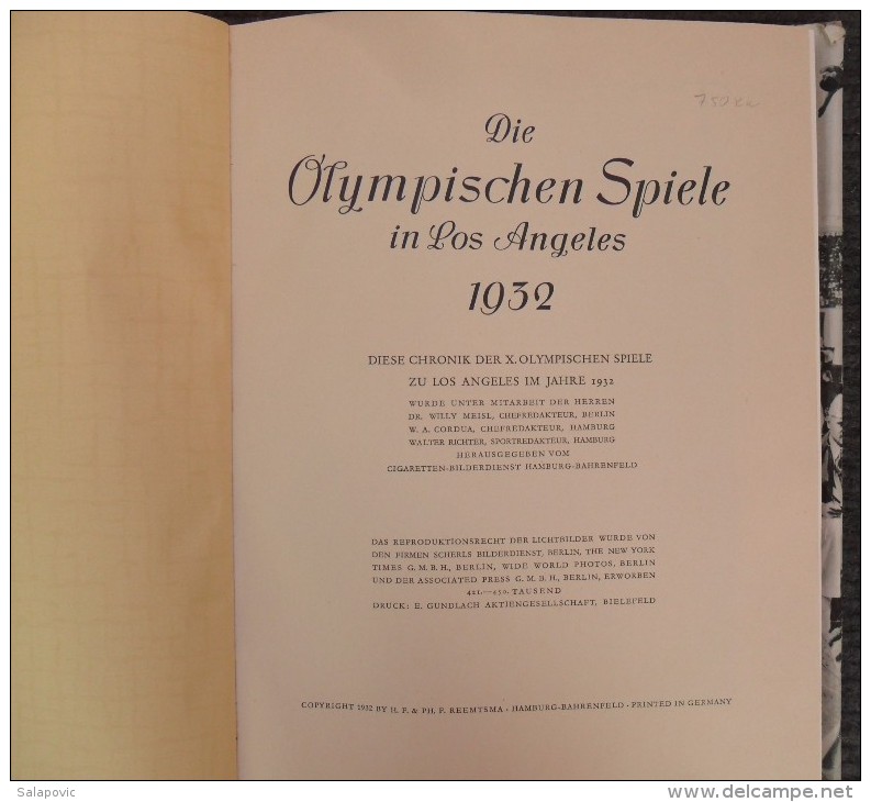 Album "Olympia 1932 Die Olympische Spiele In Los Angeles" Volledig Uitgave Cigaretten Bilderdienst Bahrenfeld - Sammelbilderalben & Katalogue