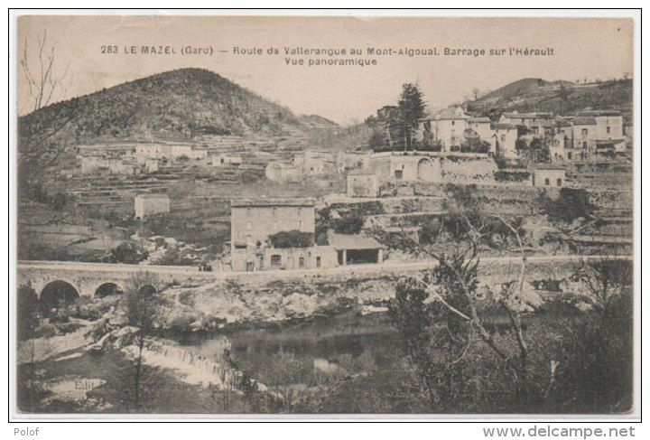 LE MAZEL - Route De Vallerangue Au Mont Aigoual - Barrage Sur L' Hérault   (81378) - Altri & Non Classificati