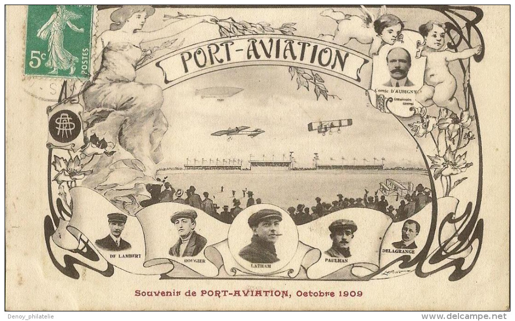 Aviation - Meeting - Carte Souvenir De Port Aviation (91 Juvissy) écrite Du 13 10 1909 - Riunioni