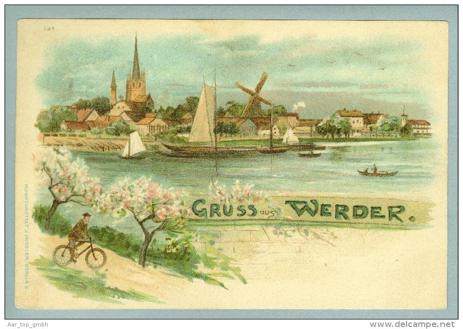 AK DE BR Werder 1900-05-06 Litho Werder J. Miesler - Werder