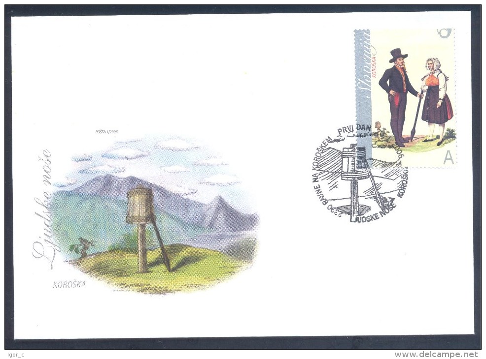 Slowenien Slovenia 2006 FDC Cover: Costumes Of Carinthia: Volkstrachten Die Kärntner Landestracht - Kostüme