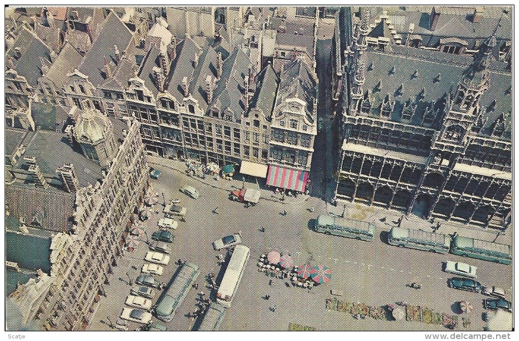 Bruxelles.  -  Grand'Place  -  Vue Aérienne  -  Reklamekaart - Aeroporto Bruxelles