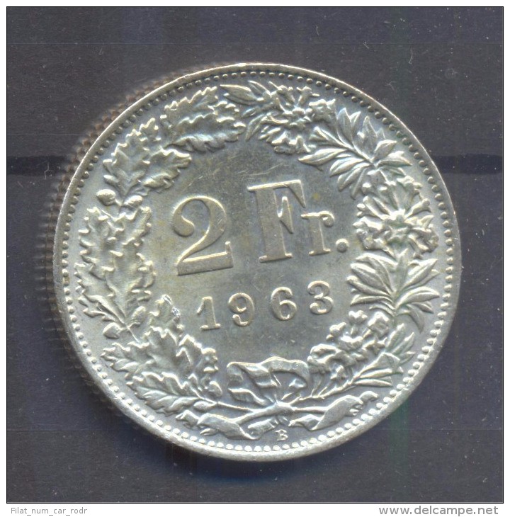 MONEDA DE PLATA SUIZA 1 FRANCOS AÑO 1964 - Otros & Sin Clasificación