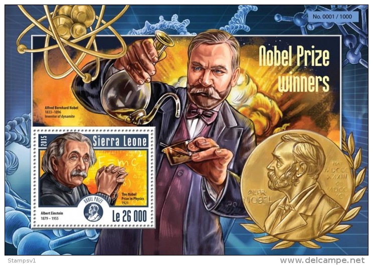 Sierra Leone. 2015 Nobel Prize. (208b) - Albert Einstein