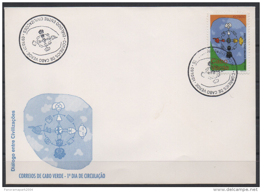 Cape Verde Cabo Verde 2001 Mi. 801 FDC Joint Issue Dialogue Among The Civilizations United Nations Civilisations - Emisiones Comunes