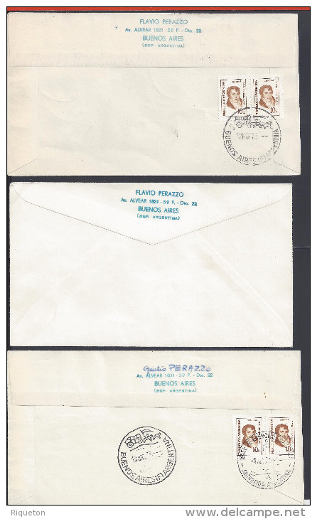 ARGENTINE - 1970 - LOT DE 16 ENVELOPPES - CAMPAGNE ANTARTIQUE - BASES -