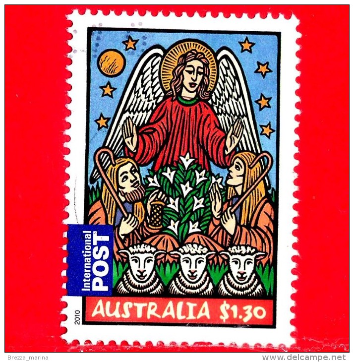 AUSTRALIA  - Usato - 2010 - Natale - Christmas - Angelo E Pastori - Angel And Shepherds -1.30 - Usati