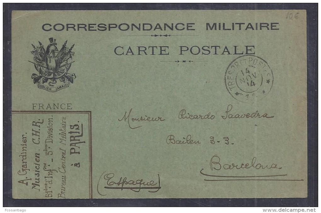 FRANCIA. TARJETA POSTAL MILITAR. PRECIO&euro;10 - Otros & Sin Clasificación