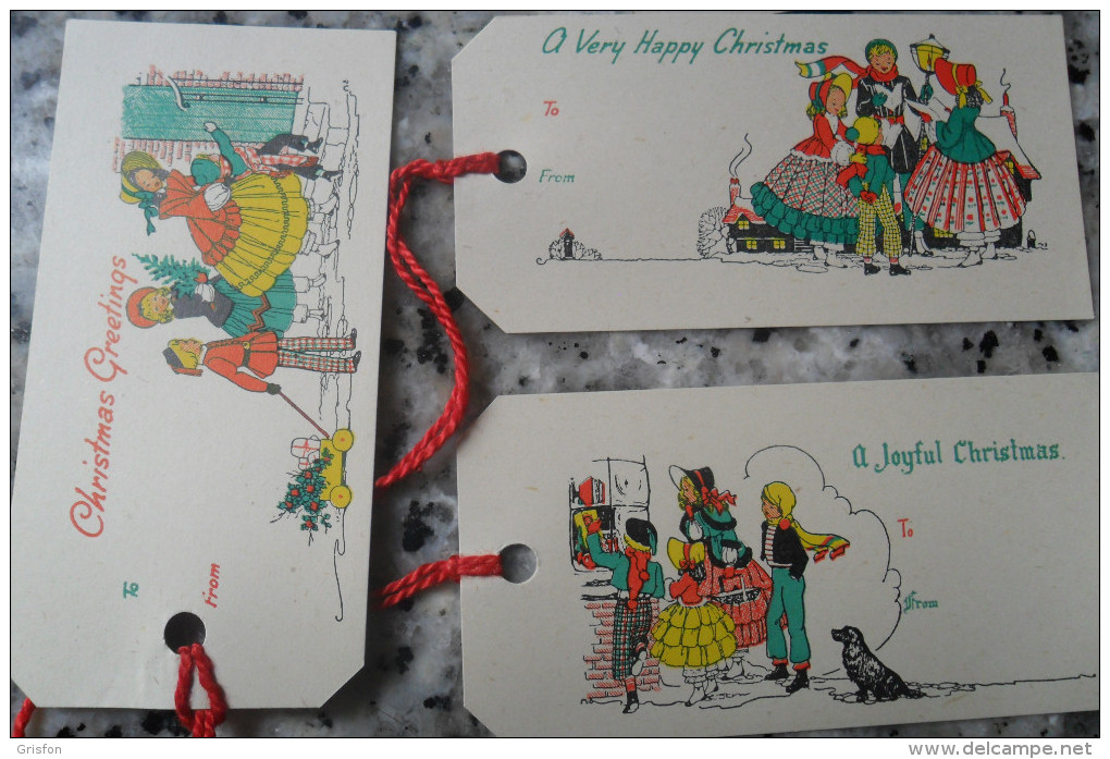 Christmas Labels Gifts Vintage - Otros & Sin Clasificación