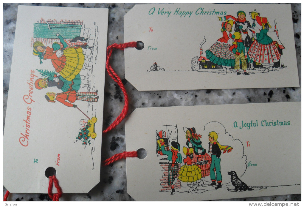 Christmas Labels Gifts Vintage - Other & Unclassified