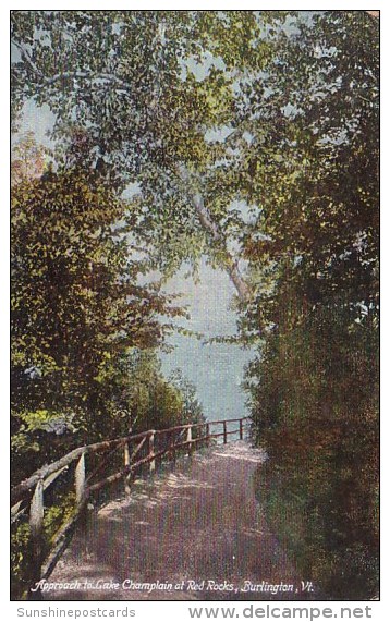 Approach To Lake Champlain Red Rocks Burlington Vermont 1908 - Burlington