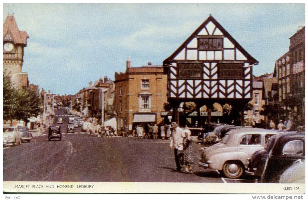 HEREFORDSHIRE - LEDBURY - MARKET PLACE AND HOMEND He136 - Herefordshire