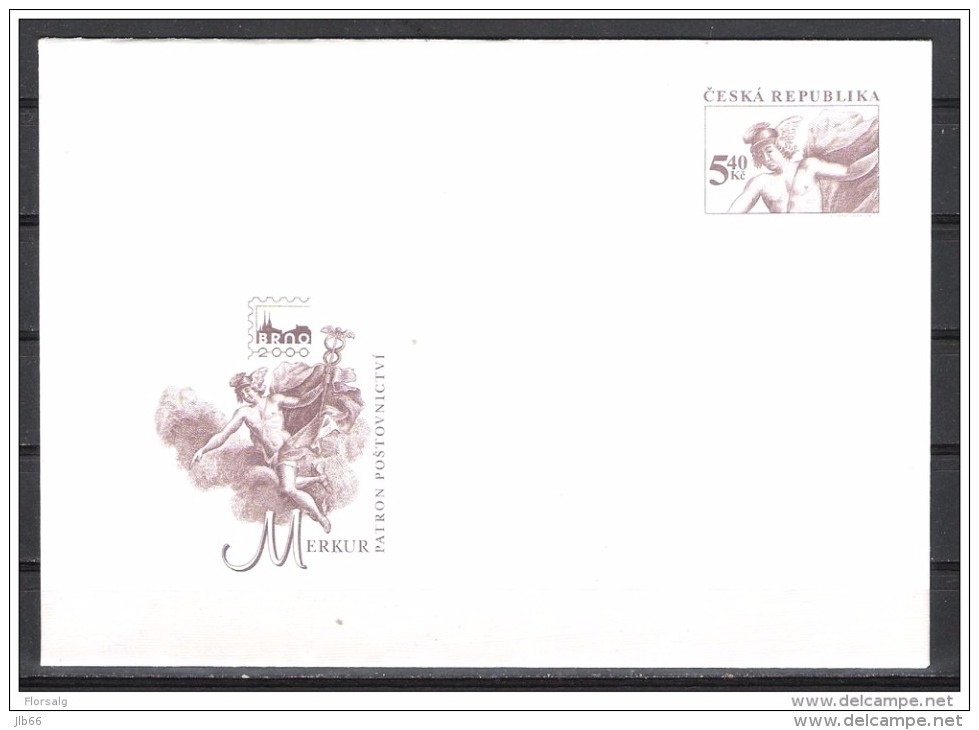 2000 COB 4  - Brno 2000 Mercure 5.40 CZK Brun Patron Du Service Postal / Merkur - Enveloppes