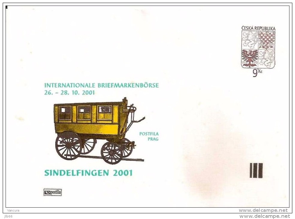 2001 COB 5  P2 - Sindelfingen 2001 Diligence Postale - Enveloppes