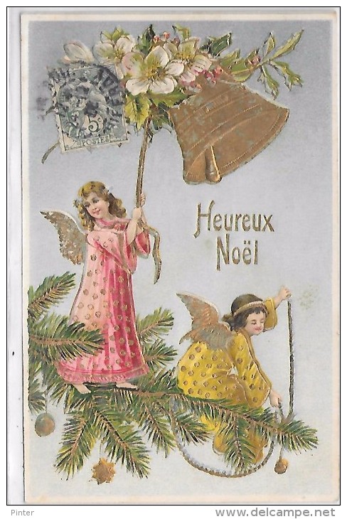 ANGES - Heureux Noël - Carte Gaufrée - 563 - Anges