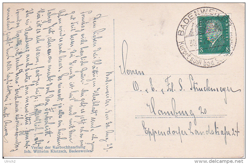 AK Schloss Bürgeln - Stempel Badenweiler - 1929 (18729) - Lörrach