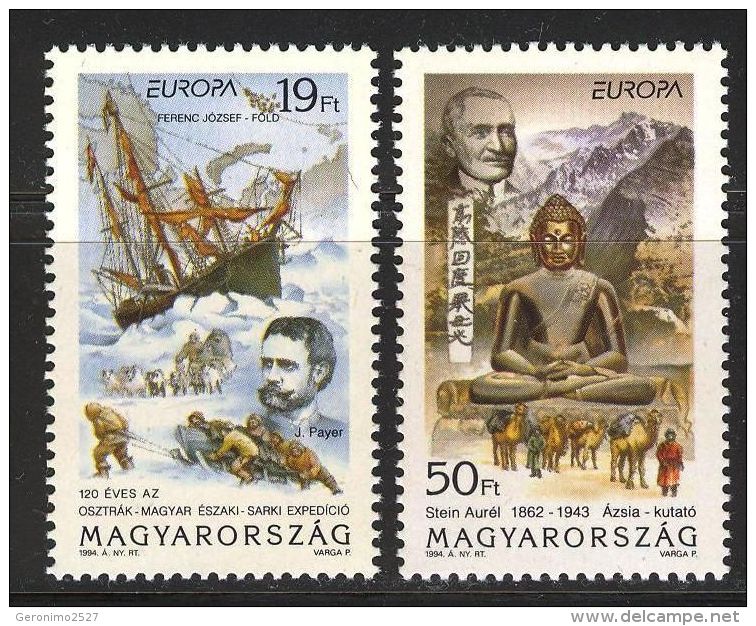 Europa CEPT 1994 HUNGARY Events ARCTIC EXPEDITION - Fine Set MNH - Nuevos