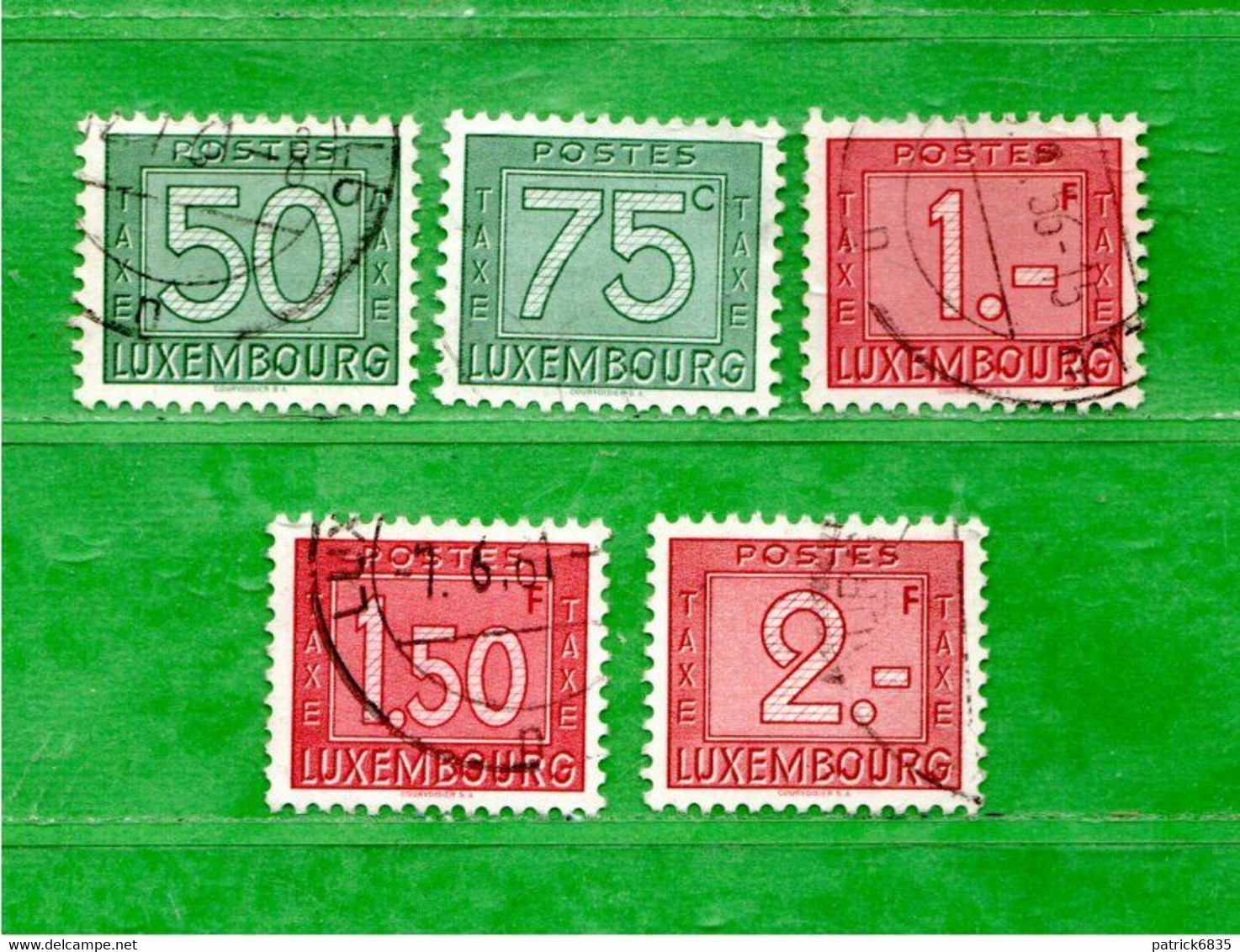 Lussemburgo ° -1946-47 - Taxe.  Unif. 27-29-30-31-32.  Usati - Strafport