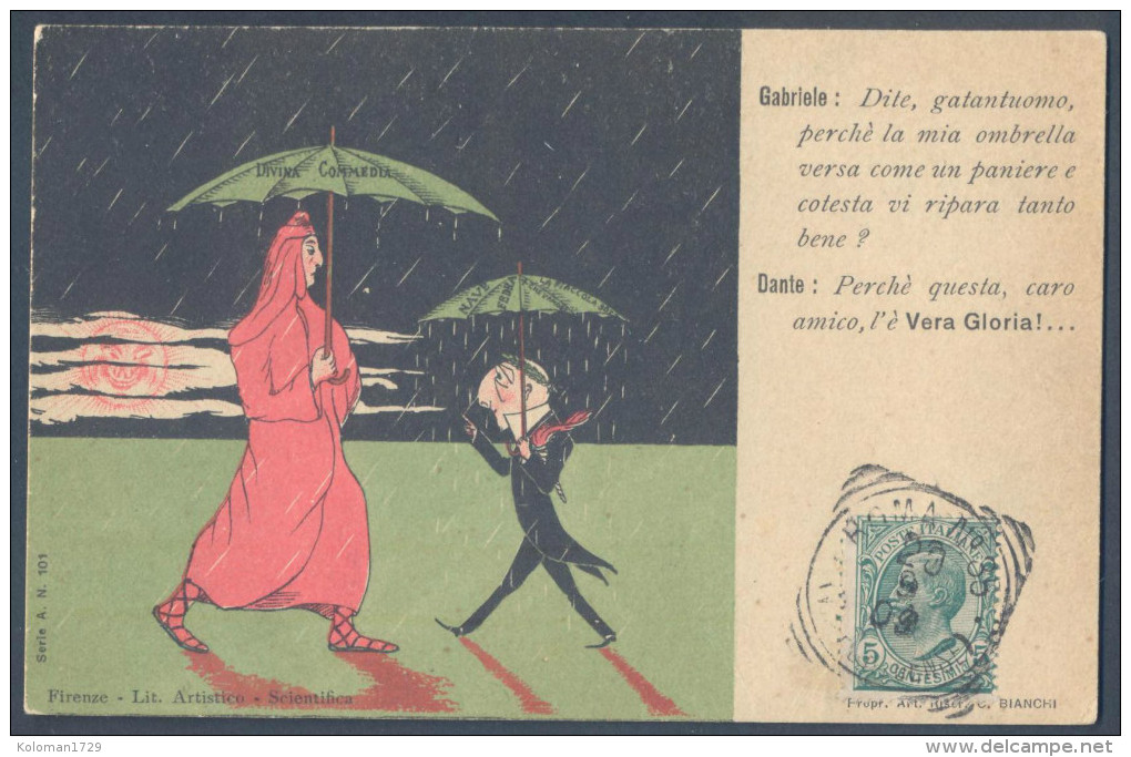 Umoristica: Gabriele D'Annunzio Vs. Dante Alighieri - Uomini Politici E Militari