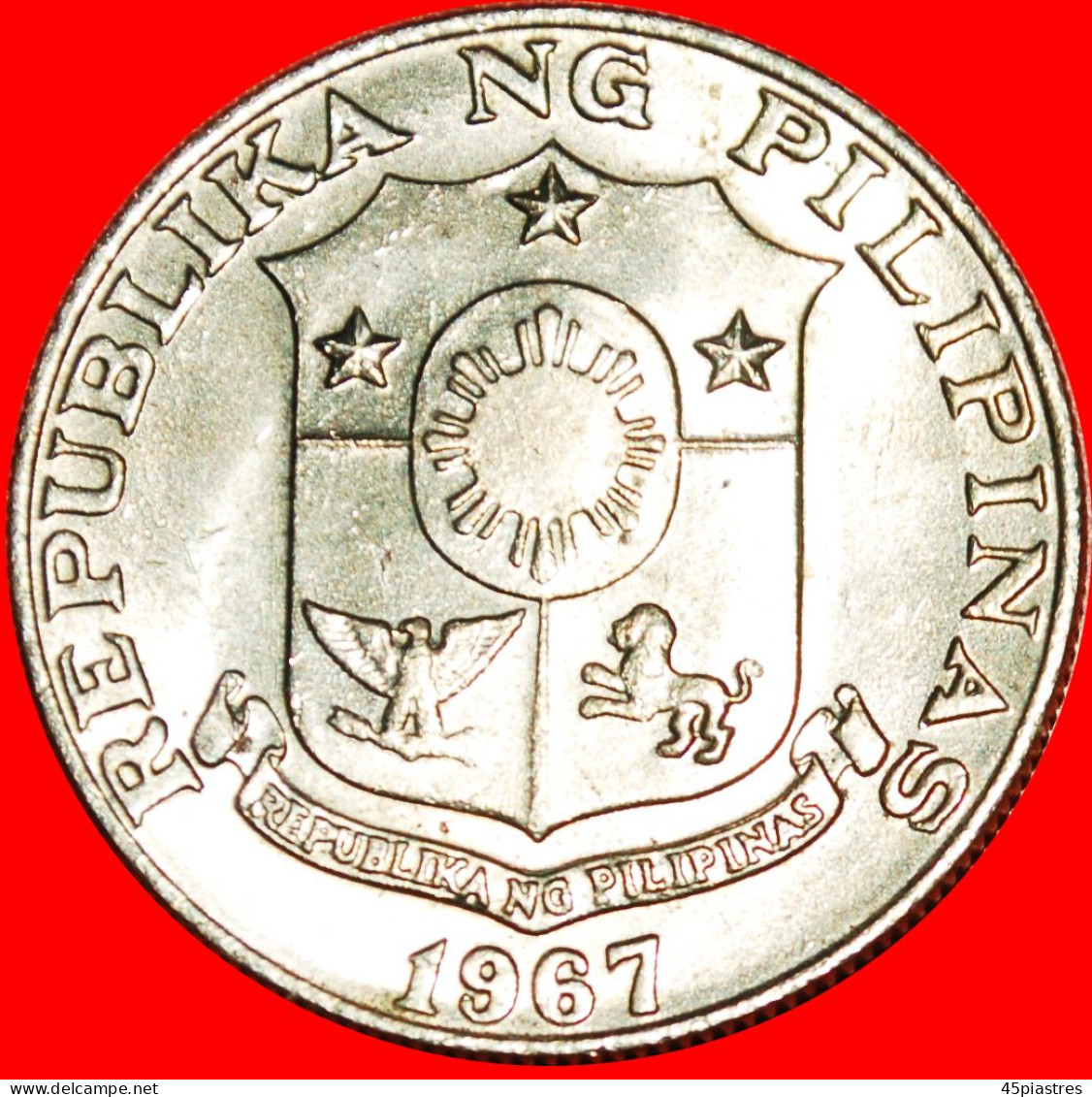 * USA (1967-1974): PHILIPPINES  50 SENTIMOS 1967 DEL PILAR (1850-1896) MINT LUSTRE! LOW START NO RESERVE! - Philippinen