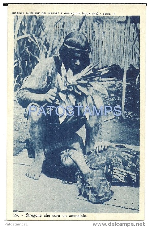 19165 ECUADOR EQUATOR GUAYAQUIL COSTUMES WIZARD CARE THAT A SICK POSTAL POSTCARD - Equateur