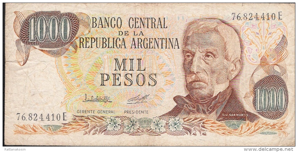 ARGENTINA P304a 1000 PESOS   1976   Serie E FINE - Argentina