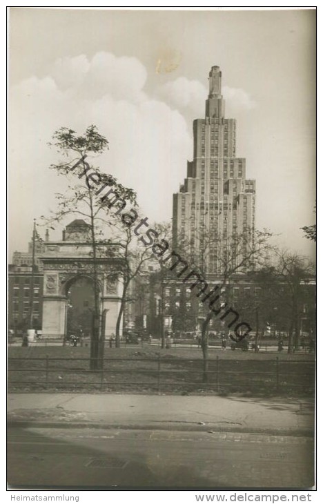 New York - Washington Square Park - Foto-AK Ca. 1930 - Parcs & Jardins