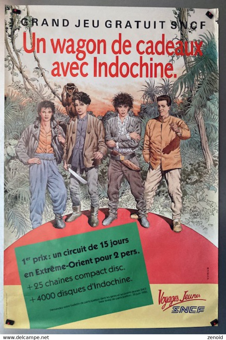 Affiche INDOCHINE - Concours SNCF - Ill. Blanc Dumont - Affiches & Posters