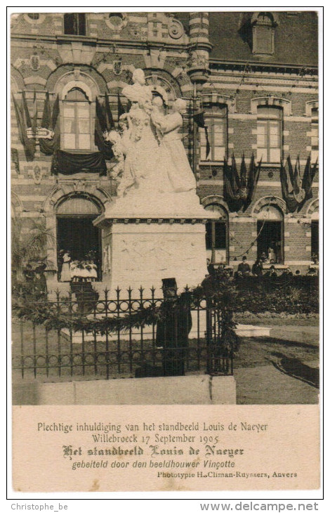 Willebroek, Willebroeck, Het Standbeeld Louis De Naeyer (pk24631) - Willebroek