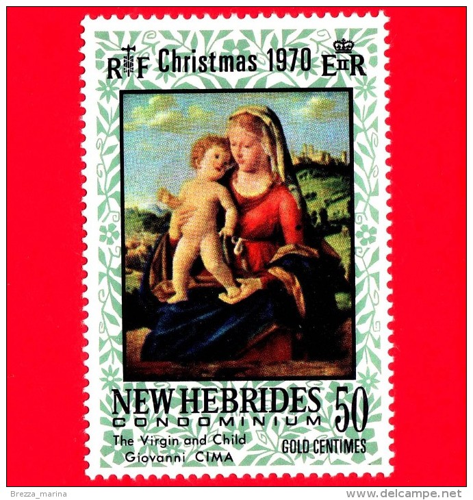 Nuovo - NUOVE EBRIDI - 1970 - Natale - Christmas - Noel - Vergine E Bambino - Dipinto Di Giovanni Cima - 50 - Ungebraucht