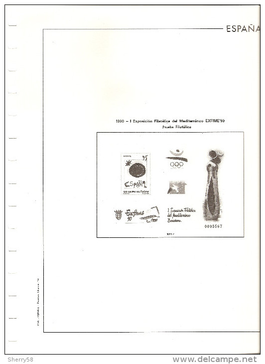 1990-HOJAS ÁLBUM EDIFIL (2) PRUEBAS OFICIALES AÑO 1990 ED. 20 Y 21 - VER FOTOS PARCIALES - Ensayos & Reimpresiones