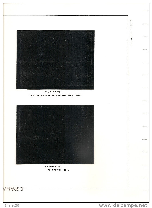 1990-HOJAS ÁLBUM EDIFIL (2) PRUEBAS OFICIALES AÑO 1990 ED. 20 Y 21 -MONTADAS EN FILOESTUCHES NEGROS ( SIN PRUEBAS ) VER - Ensayos & Reimpresiones