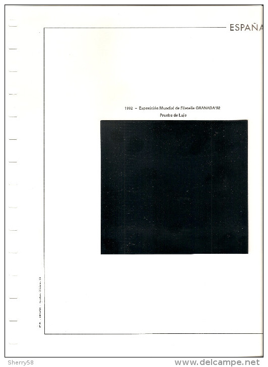1992-HOJAS ÁLBUM EDIFIL (3) PRUEBAS OFICIALES AÑO 1992 ED. 25,26 Y 27 -MONTADAS EN FILOESTUCHES NEGROS ( SIN PRUEBAS ) V - Prove & Ristampe
