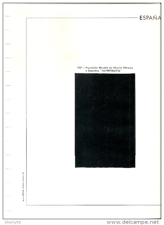 1992-HOJAS ÁLBUM EDIFIL (3) PRUEBAS OFICIALES AÑO 1992 ED. 25,26 Y 27 -MONTADAS EN FILOESTUCHES NEGROS ( SIN PRUEBAS ) V - Ensayos & Reimpresiones