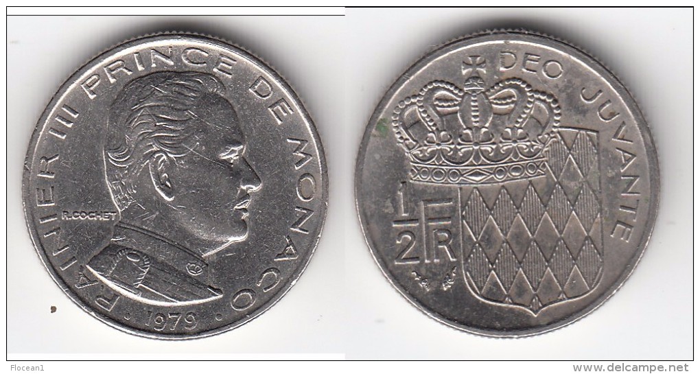 **** MONACO - 1/2 FRANC 1979 - DEMI FRANC 1979 - RAINIER III **** EN ACHAT IMMEDIAT !!! - 1960-2001 Francos Nuevos