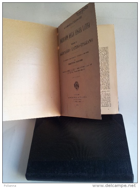 M#0J36 Georges-Calonghi DIZIONARIO DELLA LINGUA LATINA 2 Vol. Rosenberg & Sellier 1925 - Wörterbücher