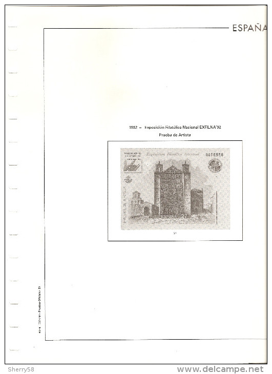 1992-HOJAS ÁLBUM EDIFIL (3) PRUEBAS OFICIALES AÑO 1992 ED. 25, 26 Y 27 - VER FOTOS PARCIALES - Prove & Ristampe