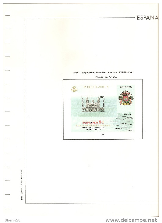 1994-HOJAS ÁLBUM EDIFIL (3) PRUEBAS OFICIALES AÑO 1994 ED. 31,32 Y 33 -SIN PRUEBAS- VER FOTOS PARCIALES - Proofs & Reprints