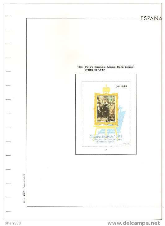 1995-HOJAS ÁLBUM EDIFIL (2) PRUEBAS OFICIALES AÑO 1995 ED. 34,35 Y 36 -SIN PRUEBAS- VER FOTOS PARCIALES - Ensayos & Reimpresiones