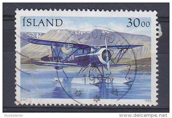 Iceland 1993 Mi. 792     30.00 Kr Postflugzeuge Aviation Aeroplane Deluxe ISAFJOODUR 1993 !! - Usati