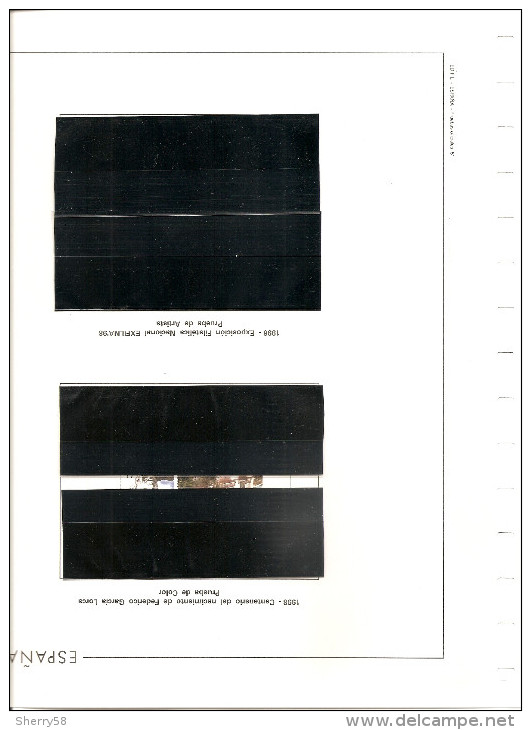 1998-HOJA ÁLBUM EDIFIL PRUEBAS OFICIALES ED. 65 Y 66 -MONTADA EN FILOESTUCHE NEGRO- VER FOTO PARCIAL - Prove & Ristampe